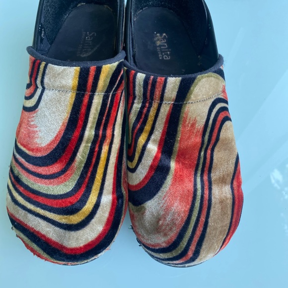 Size 41 Sanita Walking Clog Plush Fabric Spiral Upper - Picture 3 of 5